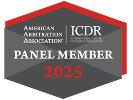 American Arbitration Association, International Centre for Dispute Resolution, Panel Member 2025
