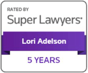 RATED BY Super Lawyers | Lori Adelson | 5 YEARS